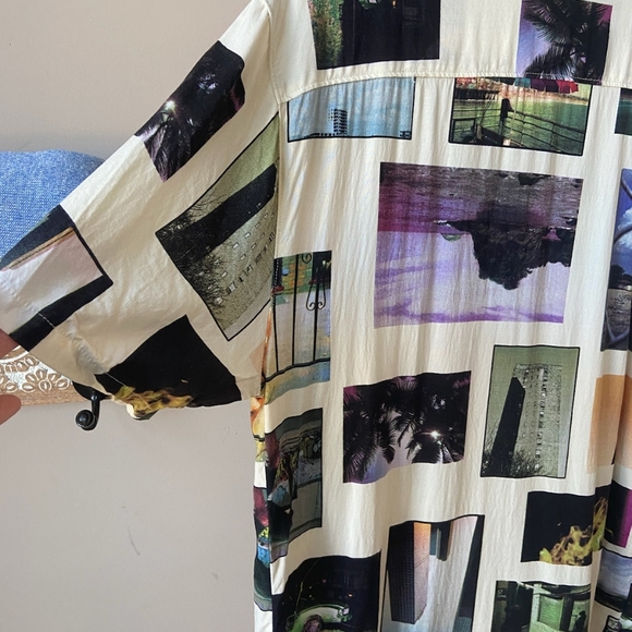 Y2K Vintage Graphic button up shirt by No Boundaries size M - Picture 2 of 7